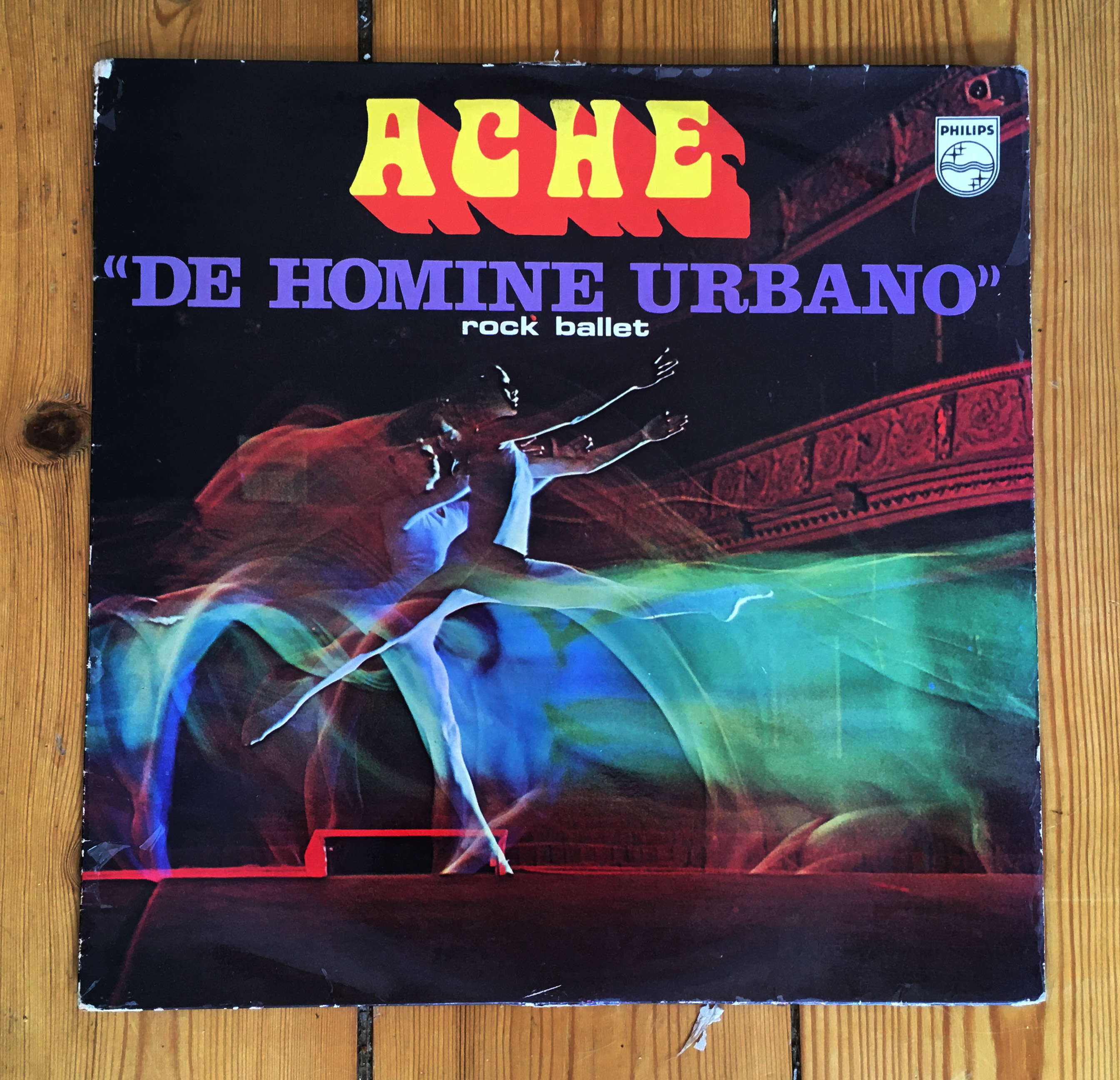 De Homine Urbano, ACHE's first LP album, 1970 - French vinyl LP version cover front