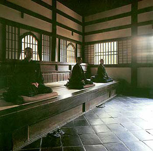 Meditationshallen i Zen templet Daitsū-in, Kyōto